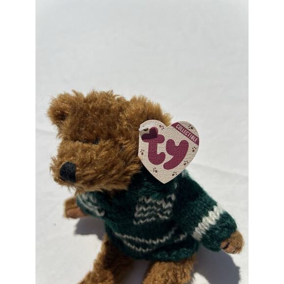 VTG 1993 Ty Attic Treasures Collection Mason Teddy Bear Retired MINT Rare Errors - Picture 2 of 6